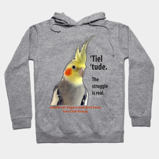 Cockatiel 2 - black type Hoodie by Just Winging It Designs